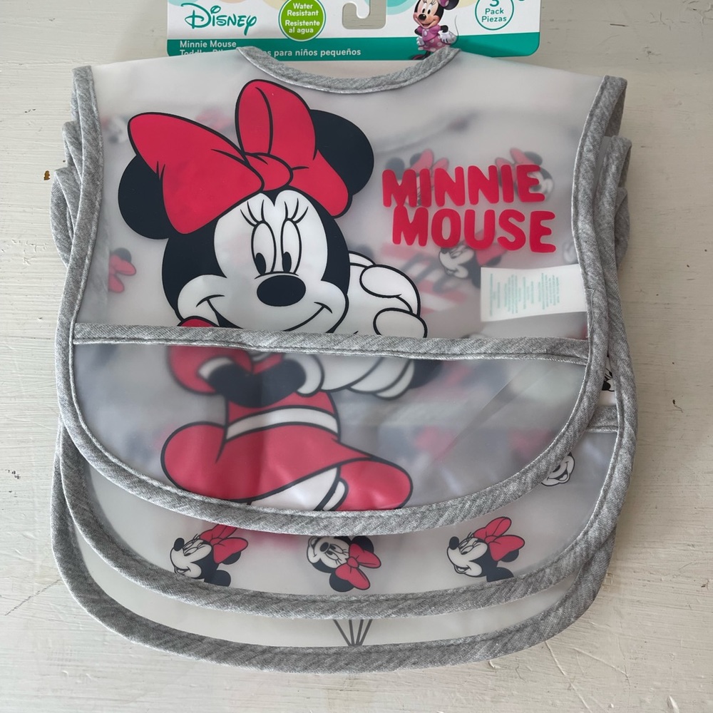 Disney Neat Solutions Minnie Mouse 3 pack Bibs